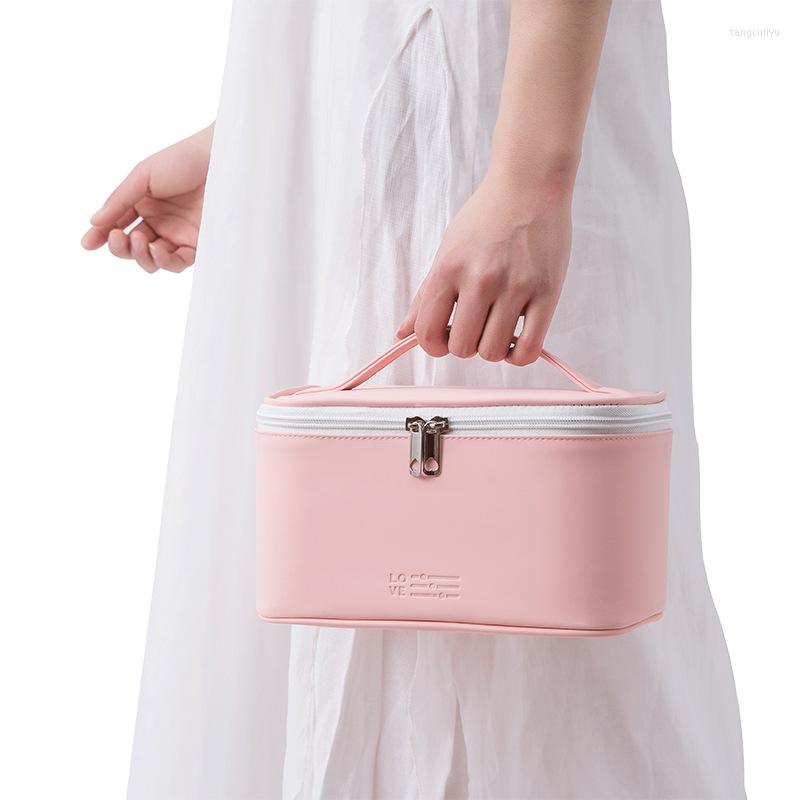 

Cosmetic Bags Customized Link PU Waterproof Bag Large Capacity Storage Portable, Yellow