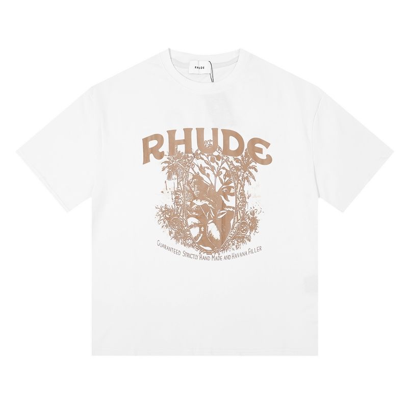 

100%Cotton luxury Brand rhude Fashion t shirt Mens Designer T Shirts Men Top Short Sleeve High Quality Casual Tshirts men's Tees US SIZE 4XJP, A3