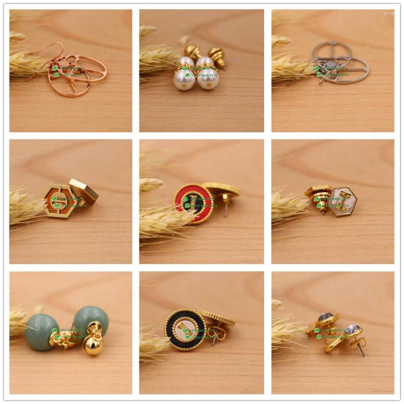 

Stud Earrings Tory Jewelry Pendientes Gold Plated For Women Fashion Jewlery