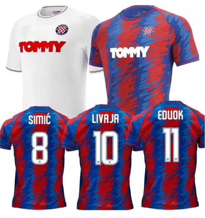

21 22 2023 Hajduk football Split HNK Soccer Jerseys EDUOK Simic LIVAJA home 21 22 23 football shirt, 21-22 home
