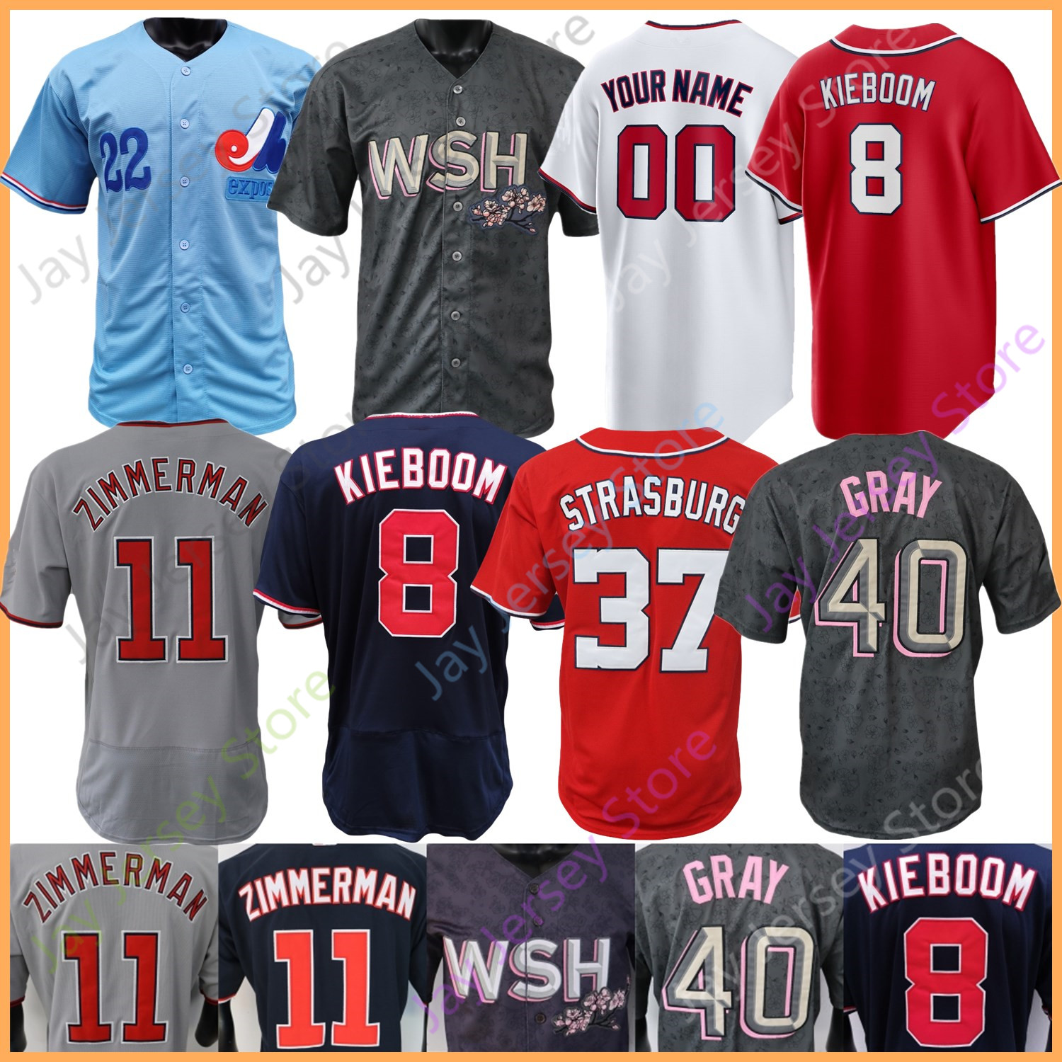 

Baseball Jersey CJ Abrams Josiah Gray Stephen Strasburg Garcia Carter Kieboom Smith Robles Patrick Corbin Edwards Jr. Gore Dickerson Garrett Candelario Dylan Crews, Fan's versions white