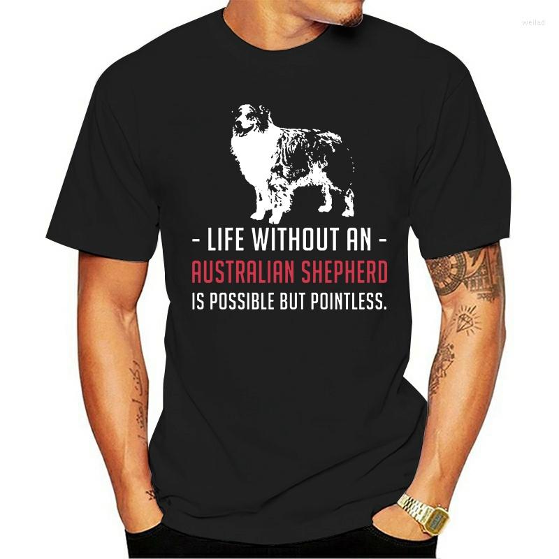 

Men's T Shirts Fashion Australian Shepherd Printing Round Collar Kawaii Crazy Style Summer Unique O-neck Cotton, Blackmenx145179