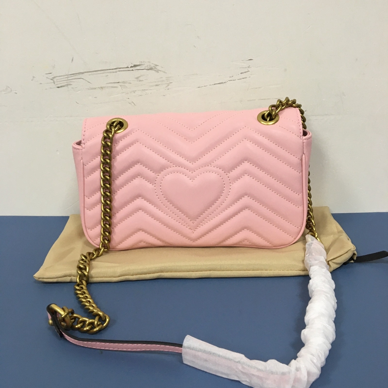 

Pink Marmont Women's Purse Crossbody Bags Luxury Designer Genuine Leather Female Shoulder Bag 26CM Clutch Wallets, Extra shopping bag