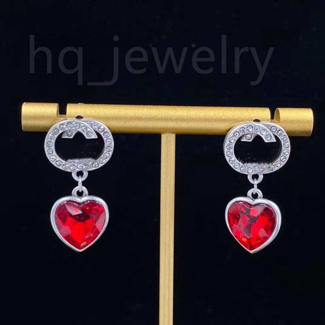 

2023 pearl diamond 14k white gold large design women's earrings letter v earrings charm8888888