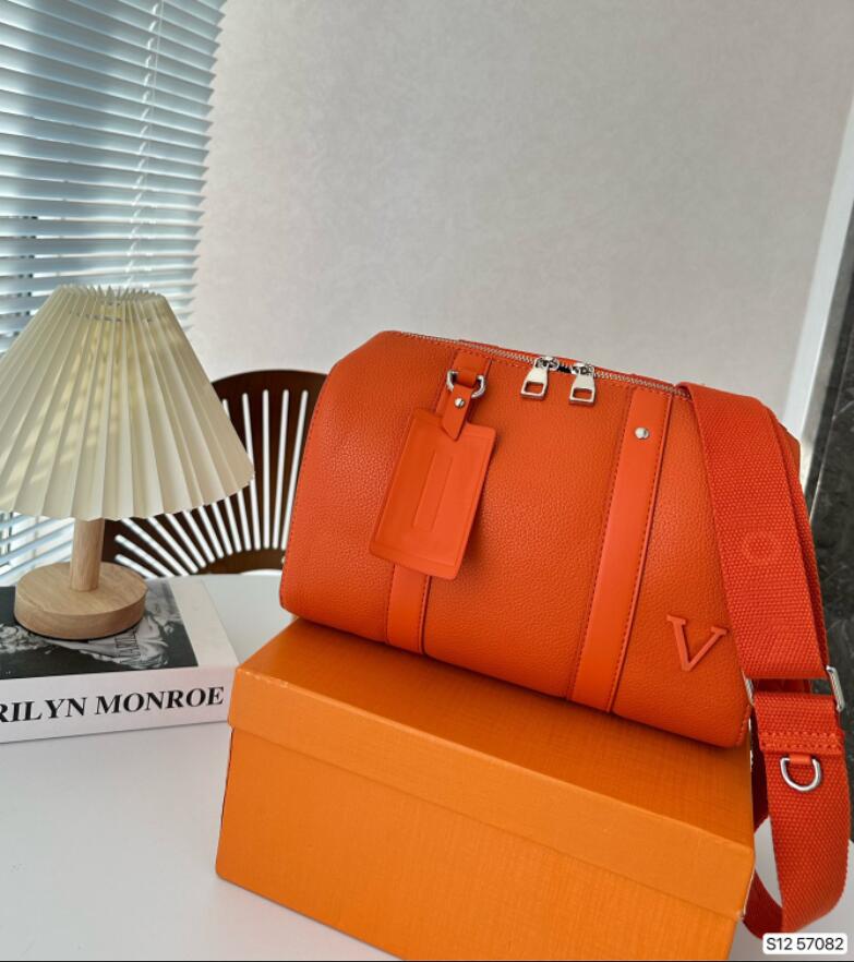 

Classic Keepall City Shoulder Bag Designer Men's Aerogram Messenger CrossBody Brown Monograms Eclipse canvas Leather Briefcases Bags For Men signed Jacquard strap, Blue