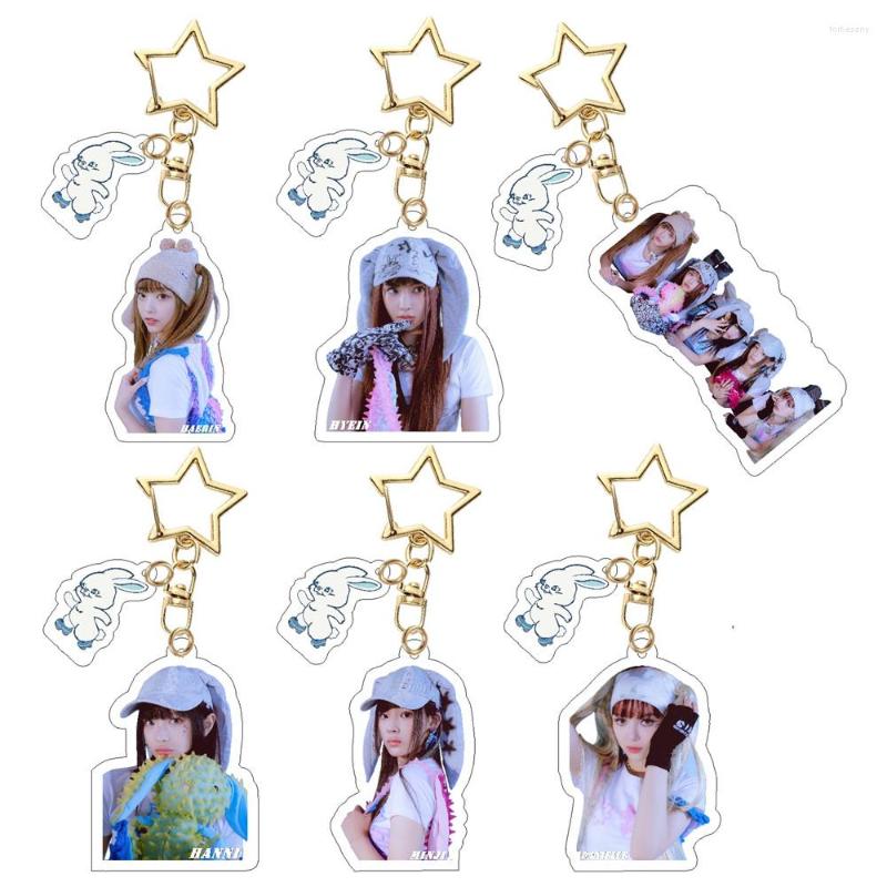 

Keychains Jeans Keyring KPOP Keychain MINJI HANNI DANIELLE HAERIN HYEIN Bag Accessories Gift Fans Collection