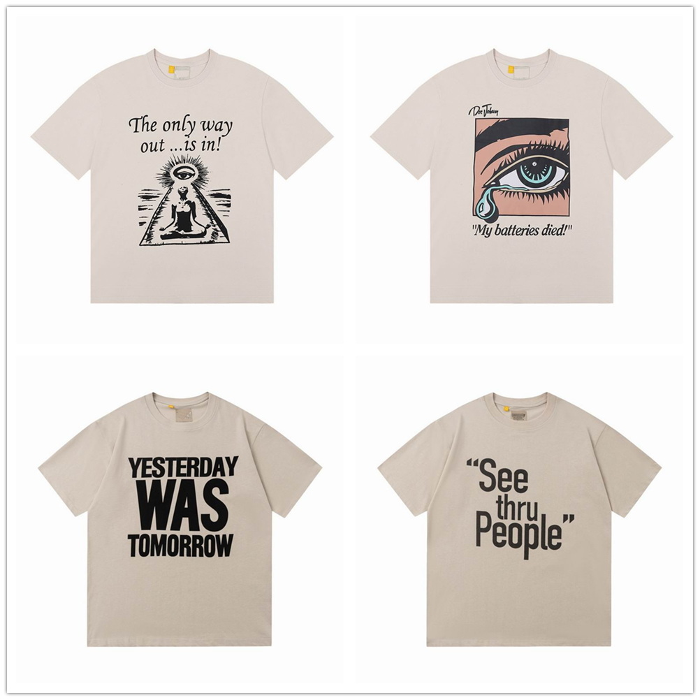 

2023 New Tees Galleryse Depts T Shirts Mens Designer ONLY WAY OUT DEAD BATTERIES BODY COCKTAILS See Thru People Yesterday Was Tomorrow Tee