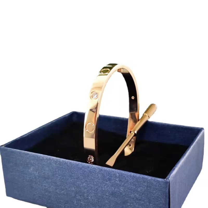 

Fashion Love Bracelet Women's Rose Gold Silver Women's Bracelet Titanium Steel Screwdriver Diamond Luxury Designer Jewelry Women's Men's Bracelet With Original Box 71