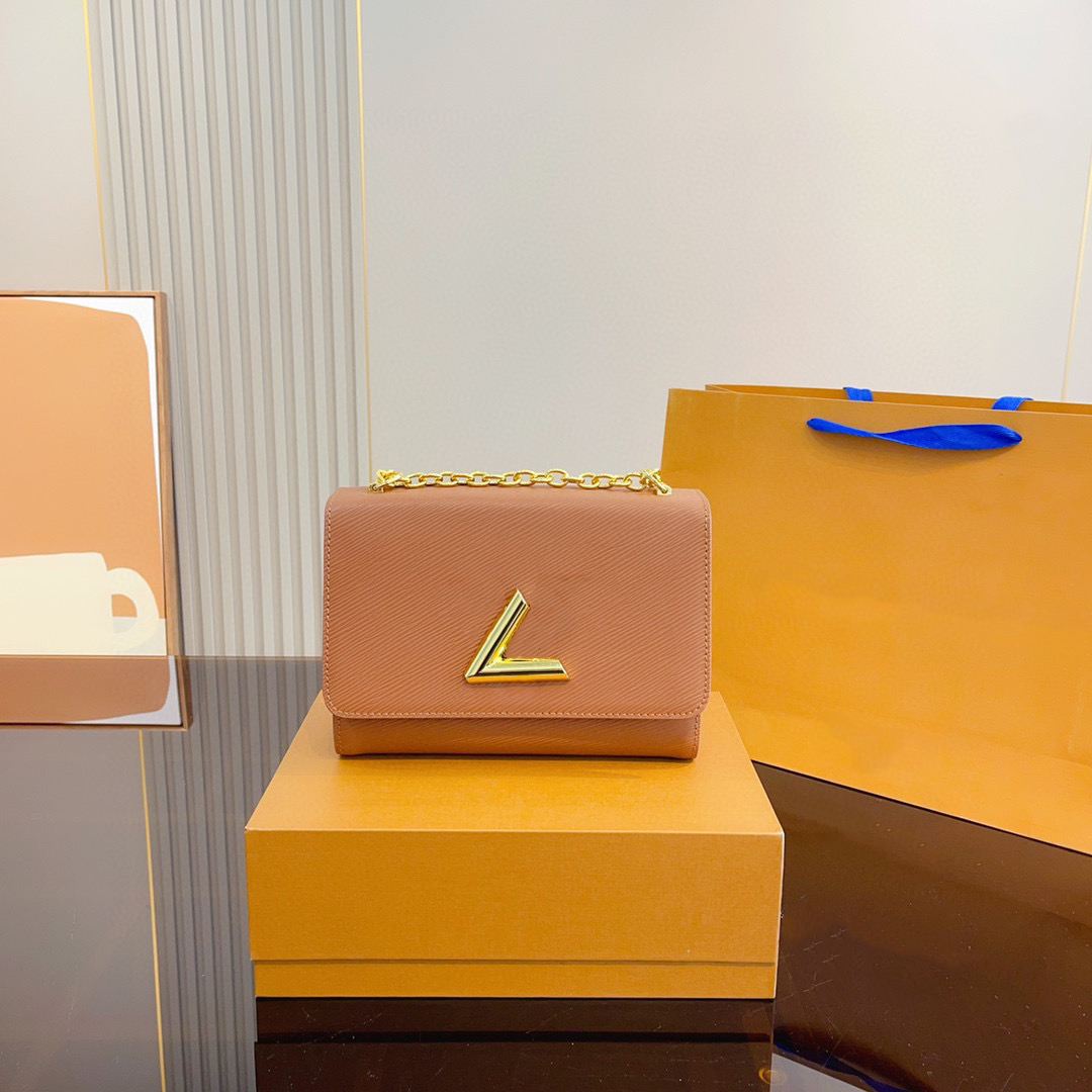 

Women Shoulder Designer Bags Twist Denim Leather V Lock Flap Chain Handbags Woman Crossbody Bag Lady Tote Middle Size Black Handbag 2023, Grey