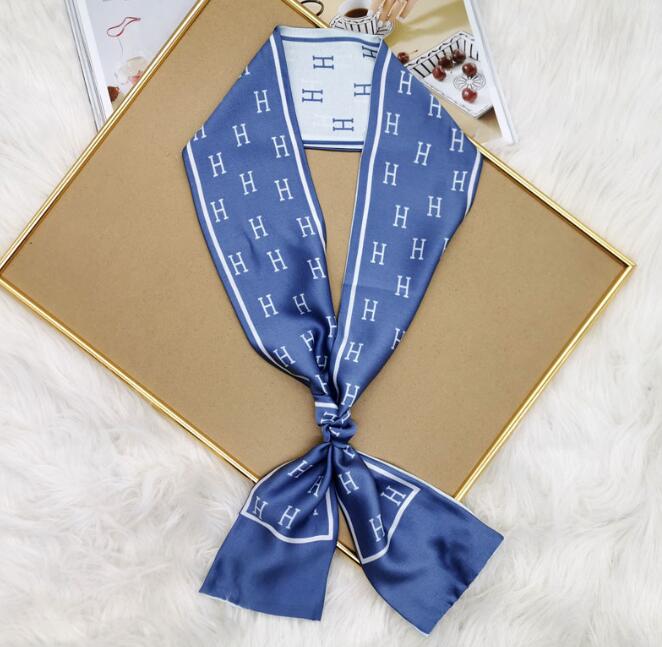 

14style Design Fashion Letters Leopard Print Imitate Silk Scarf Headband for Women Long Handle Bag Scarves Shoulder Tote Luggage Ribbon Head Wrap 150-15cm