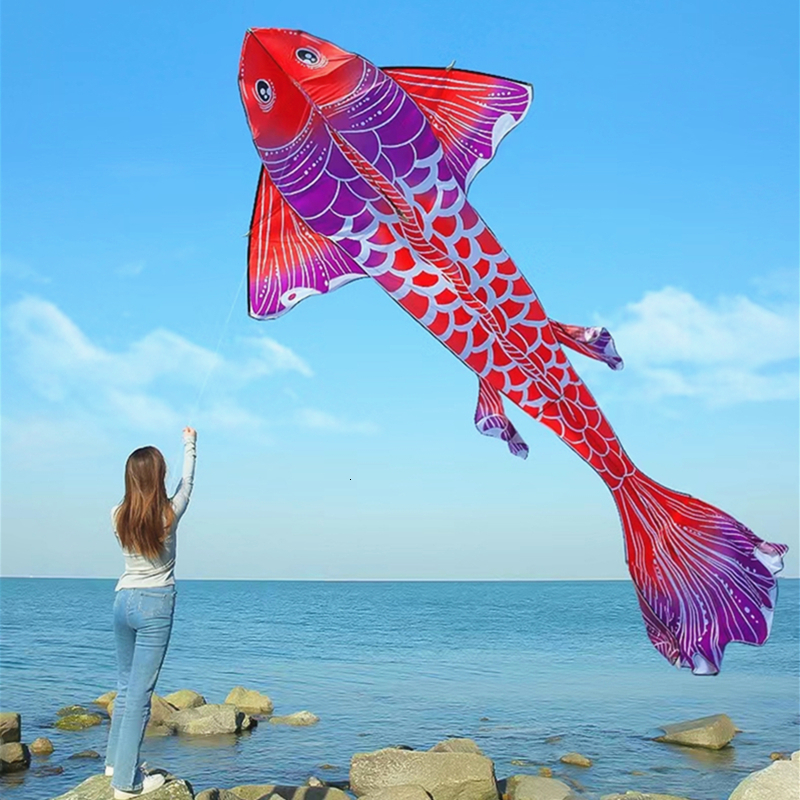 

Kite Accessories fish kites giant for adults professional winds ripstop fabric flying Outdoor toys koi 230320