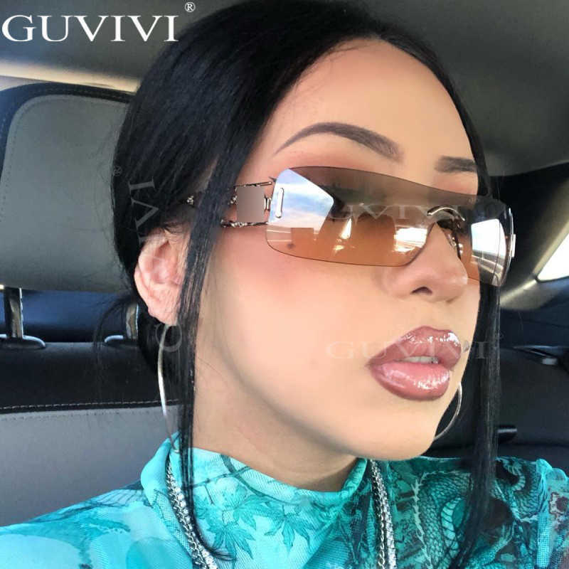 

Sunglasses Punk One Piece Sunglasses Women 2000'S Brand Designer Sun Glasses Y2k Wrap Around Sunshade Eyeglasses Eyewear Goggles UV400 T220924