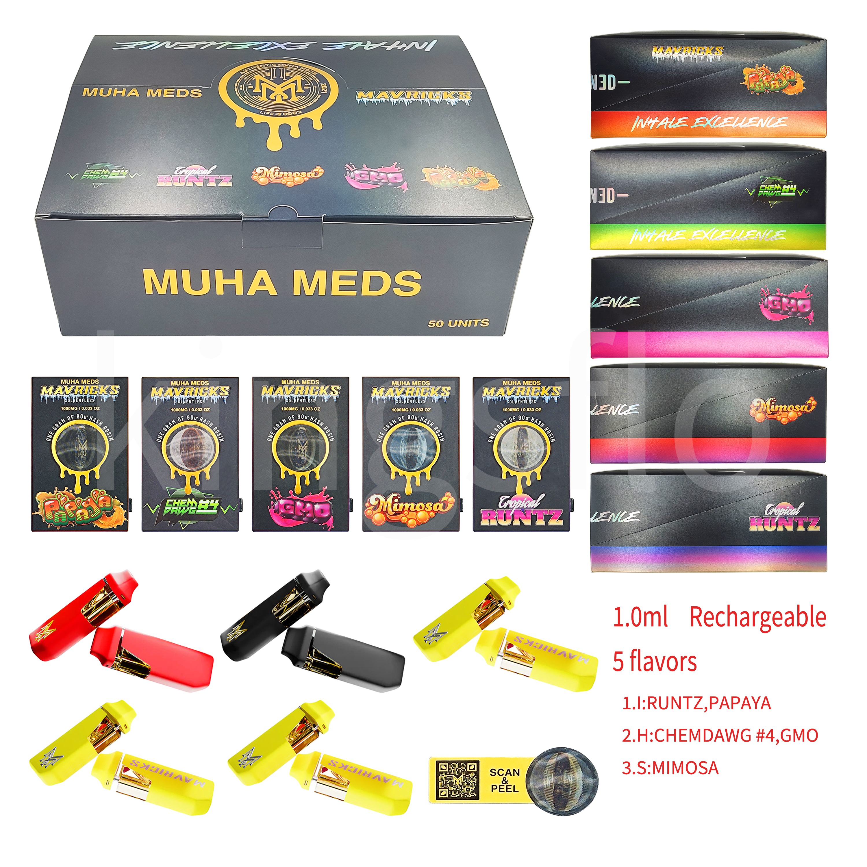 

Muha Meds Mini Disposable Vape Pen Upgrade E-cigarettes 350mAh Battery Rechargeable 5 strains 1ML Empty Carts With Packaging STOCK IN USA