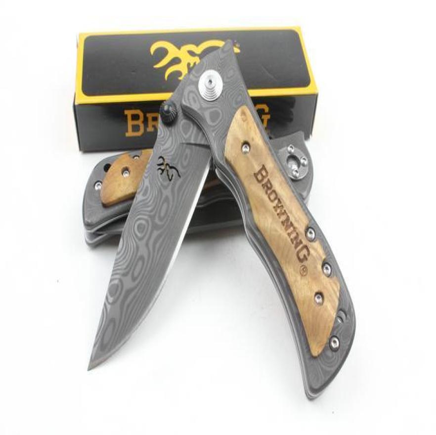 

Browning 339 Knife total lenght 202cm Leopard grain Folding Pocket Hunting Knife Survival Tool Folding Blade KnifeHand Tool9980931