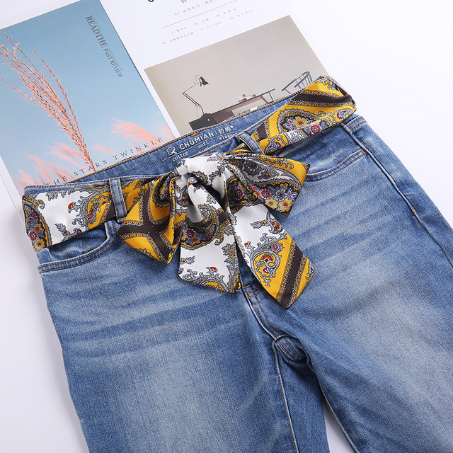 

Belts Extra Long Wide Ribbon Belt Skirt Knot Silk Satin Bow Scarf Gauze Cloth Strip Waist Seal Women's BeltBelts, As pic