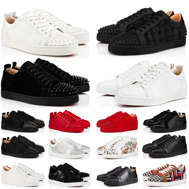 

designer low mens sneakers Dress shoes Black White Camo Glitter Grey Rivets leather suede mens fashion spikes Walking Office Career Wedding trainers shoe sneaker, Color#2