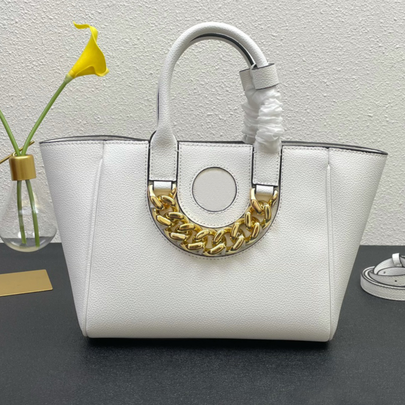 

Large Capacity Tote Bag Women Shoulder Bags Handbag Fashion Genuine Leather Hardware Avatar Gold Metal Chain Removable Two Strap Top Quality Lady Bag