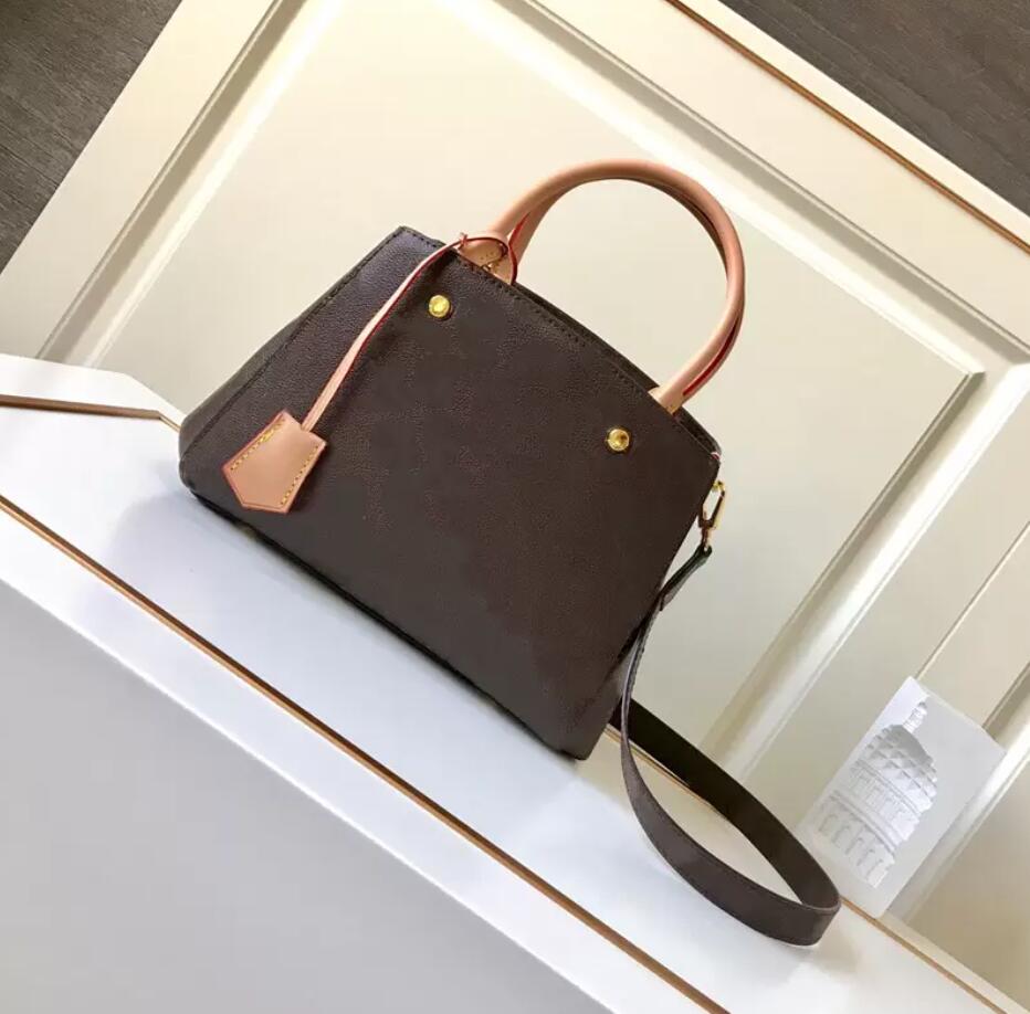 

MONTAIGNE Chic bags Functional Women Handbag Interior Compartment Pocket Ideal Office to Off-duty Tote Use Removable Strap for Shoulder Carry, Brown
