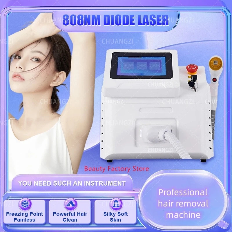 

Laser Machine 2023 808nm Diode Laser Hair Removal Machine Skin Care Facial Body Hair Removal Cooling Apparatus 3 Wavelength 755nm 808nm 1064nm