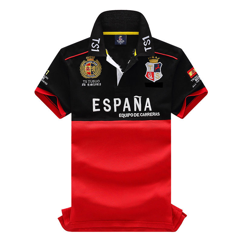 

Summer Cross-border Fashion European and American Embroidery Pure Cotton Sailing Version Large Men's Polos Shirt Short Sleeve Men's Racing Version T-shirt S-5XL, Pic ture20