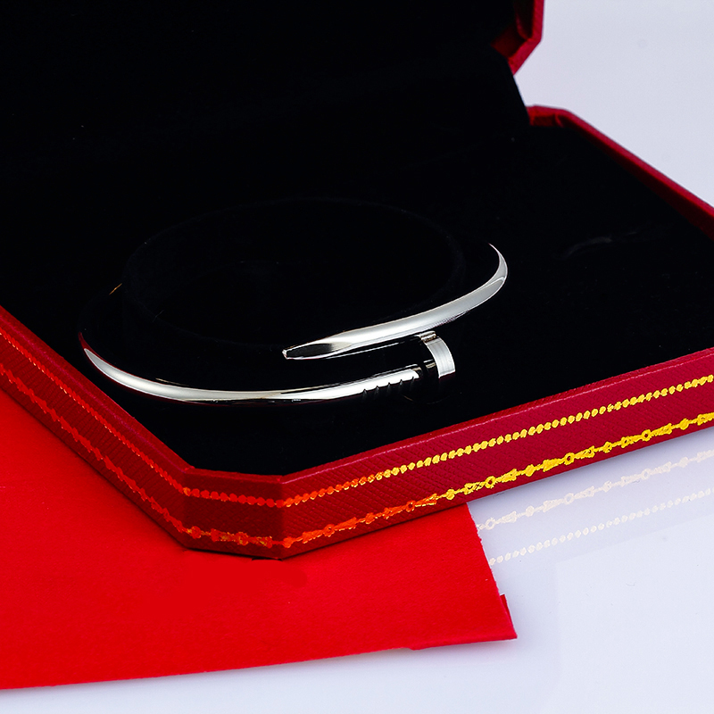 

love bracelet nail bracelets Luxury bangles Jewelry For Woman mens Fashion Bangle Titanium Steel Alloy Gold-Plated silver rose black Never Fade with box