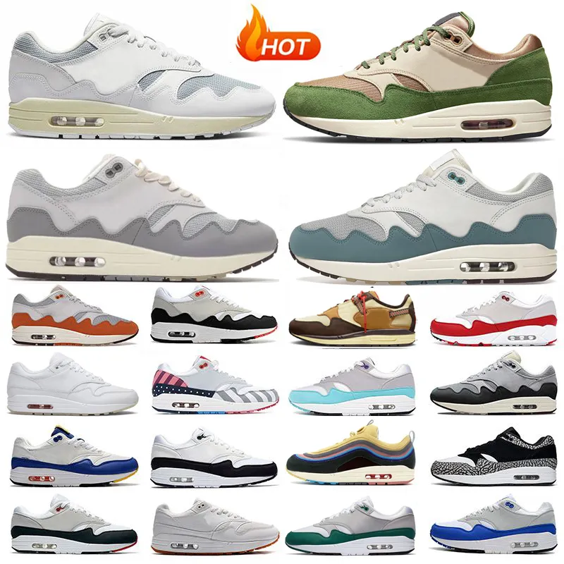 

Patta Waves 1 Men Women Running Shoes 87 Anniversary Bacon White Gum Sean Wotherspoon Curry mens womens trainers outdoor sports sneakers Top quality, 19 baroque brown