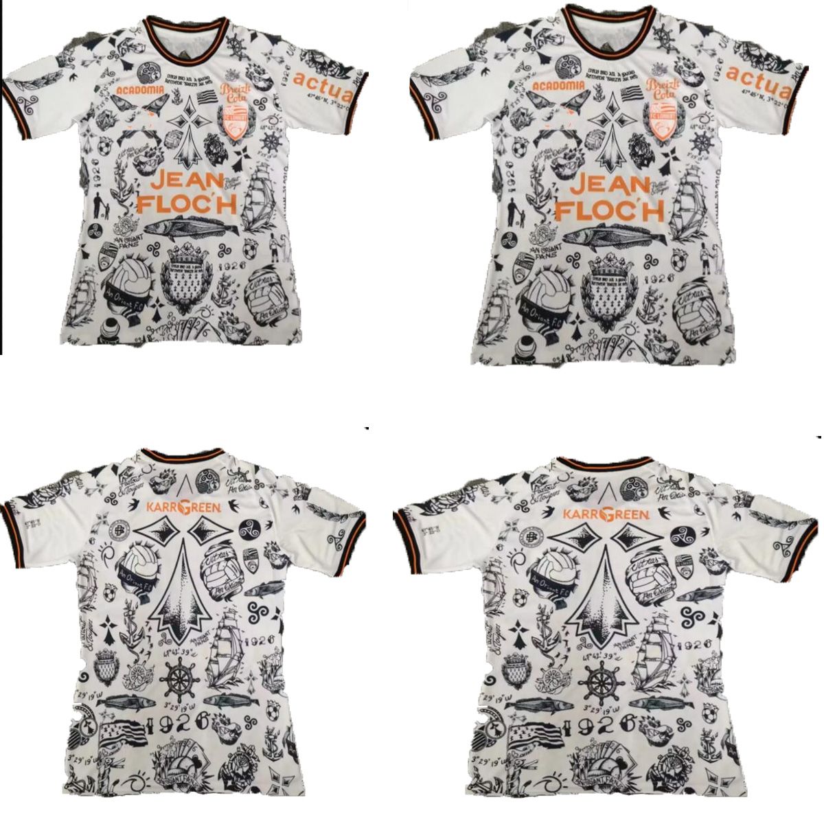 

Lorient Soccer jerseys maillots de foot 2024 GRBIC HAMEL LE FEE RADOVANOVIC DELAPLACE WISSA BOISGARD BOZOK DIARRA ABERGEL FONTAINE 666, Beige