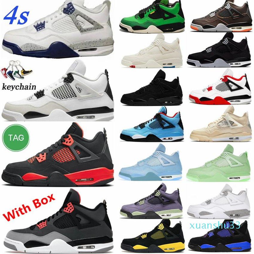 

Mens 4 Basketball Shoes 2023 Toro Bravo 4s Sneakers Singles Dy Royalty Raptor Red Thunder Oreo White Navy Cement Pale Citron Military Black, 4s fire red