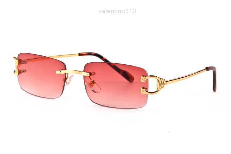 

red fashion sport sunglasses for men unisex buffalo horn glasses mens women rimless sun eyeglasses silver gold metal frame eyewear lunettes