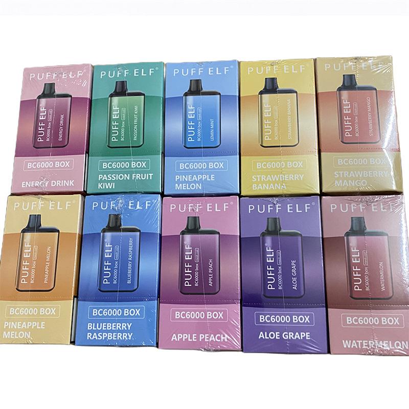 

PUFF ELF disposable vape BC6000 puffs Device kits E Cigarettes 15ml pods mesh coil 650mAh Rechargeable battery vapes pen Kit 10 Colors elf box authentic 100%