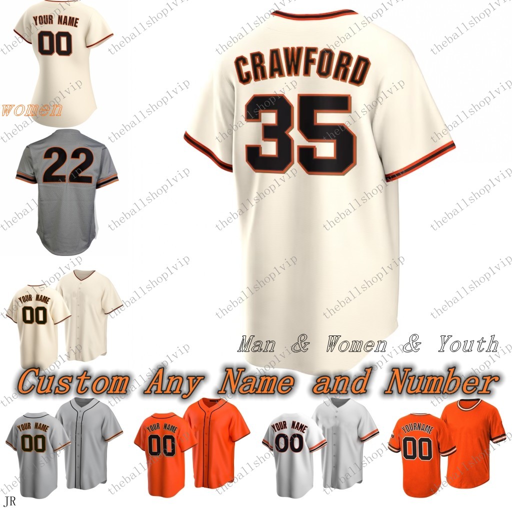 

Custom Men Baseball Jerseys 2023 S-4XL Baseball Jerseys San 5 Mike Yastrzemski 35 Brandon Crawford Francisco Men Women Kids Evan Longoria Joc Pederson Mens jersey, Color9