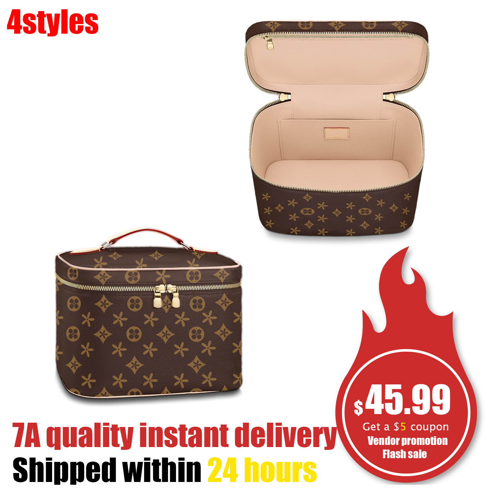 

lvl M41178 nice bb vanity bag Toiletry Kits Shoulder tote handbag Women luxury travel wash pouch make up bag louiseity man purse designer Leather clutch cosmetic bags