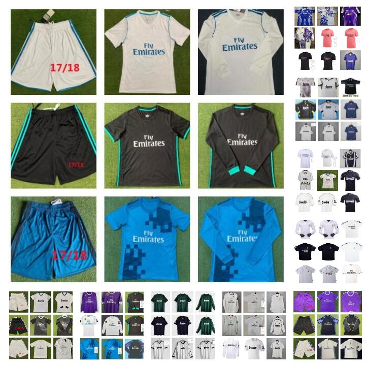 

Real MadridS 2017 2018 Retro Soccer Jerseys 13 14 15 16 17 18 ZIDANE Beckham RAUL 94 95 96 97 98 99 00 01 02 03 04 05 BENZEMA BALE RONALDO Football Shirts shorts Long sleeve