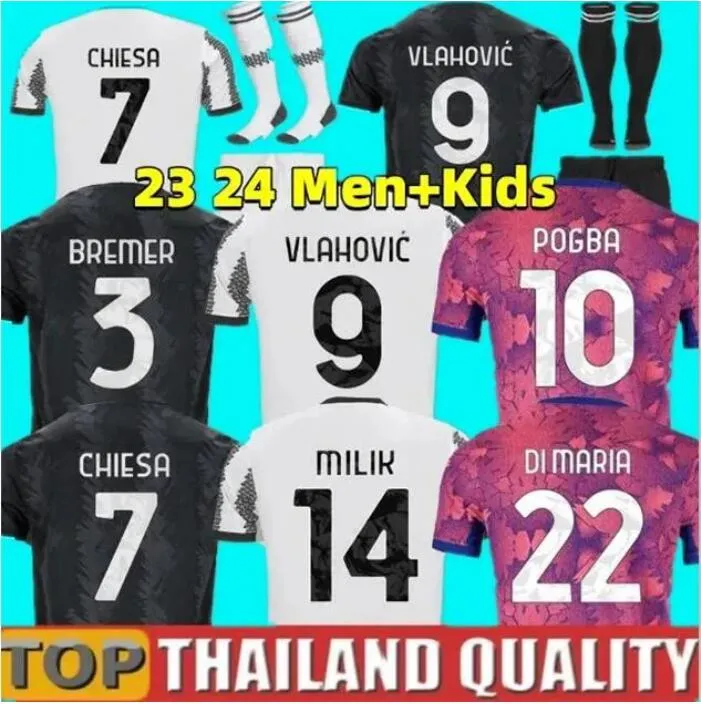 

fans player soccer jerseys 2024 2023 home away MILIK DI MARIA VLAHOVIC KEAN POGBA CHIESA McKENNIE LOCATELLI top jerseys 22 23 Kits men Kids unifor, 22 23 third aldult serie a