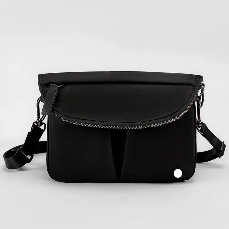 

Lulu Unisex Outdoor Bags Crossbody Bag Yoga Waistpacks Gym Elastic Adjustable Strap Shoulder Chest Bag Belts Fanny Pack 5L Black