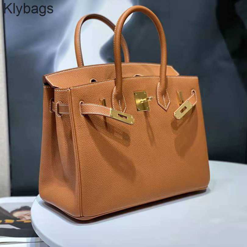 

High-end Genuine Leather Bag 2023 Birkins Grain Bags High Quality Women's Portable Lychee Top Togo Cowhide Bjsm, Red4