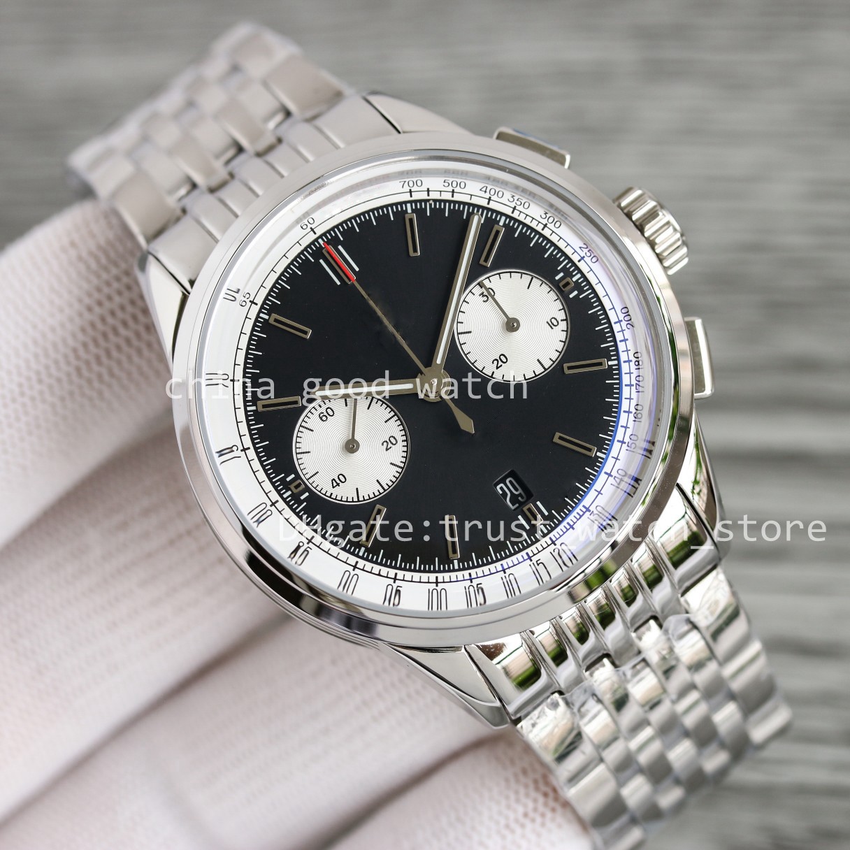 

8 Style Men Watches 42MM Menes Gift Watch BLS Factory Black Green Dial Cal.7750 Automatic Movement Chronograph BLSF Steel Strap Sapphire Crystal Wristmatches