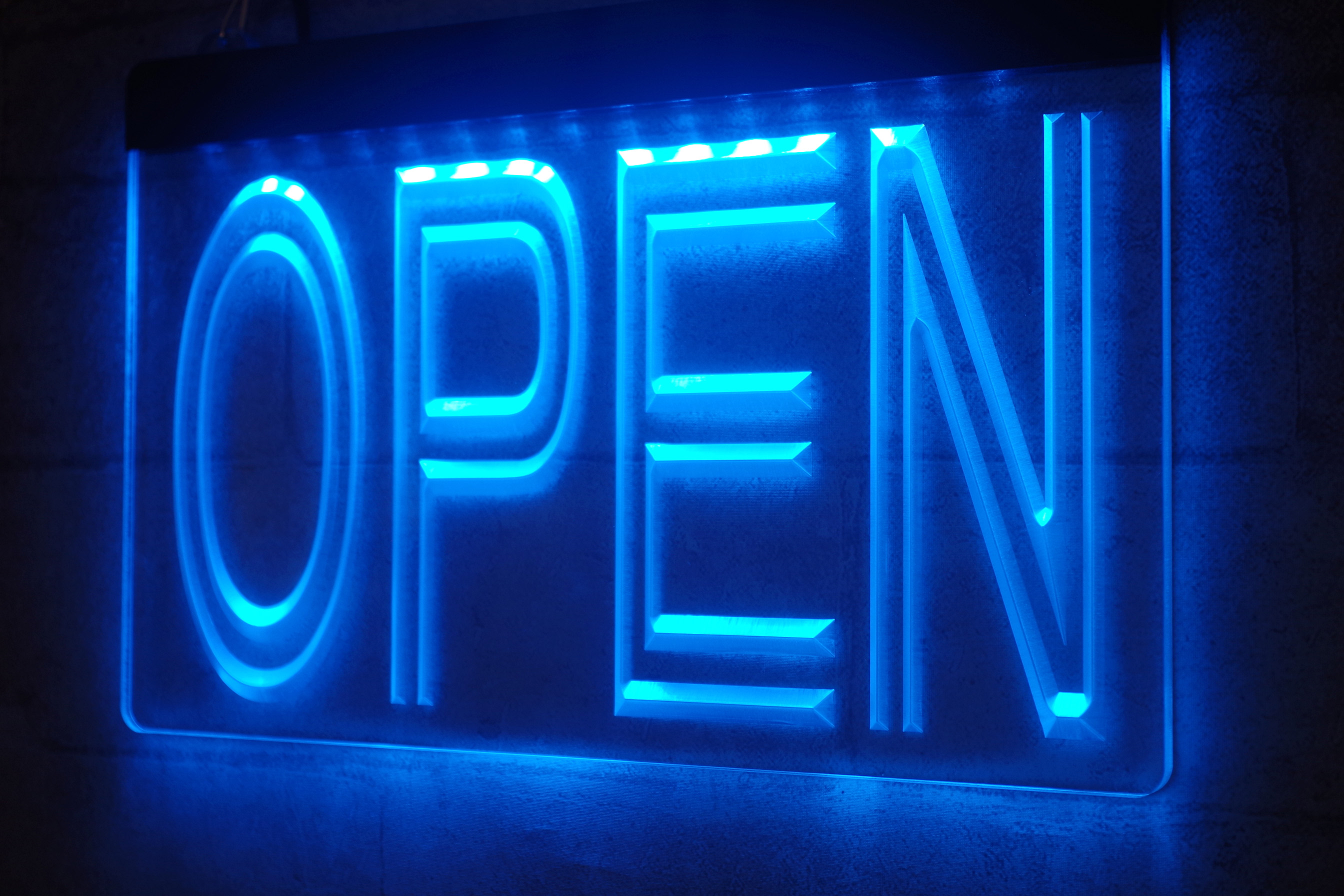 

LS0004 Open LED Strip Lights Light Sign Night Custom Signs Free Design Dropshipping 3D Engraving Wholesale Home Decoration Shop Bar Club