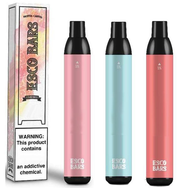 

ESCO BARS Disposable E Cigarettes Device Kit 2500 Puffs 1000mAh Battery 6ml Prefilled Mesh Coil Cartridge Pod Vape Pen BANG XXL float