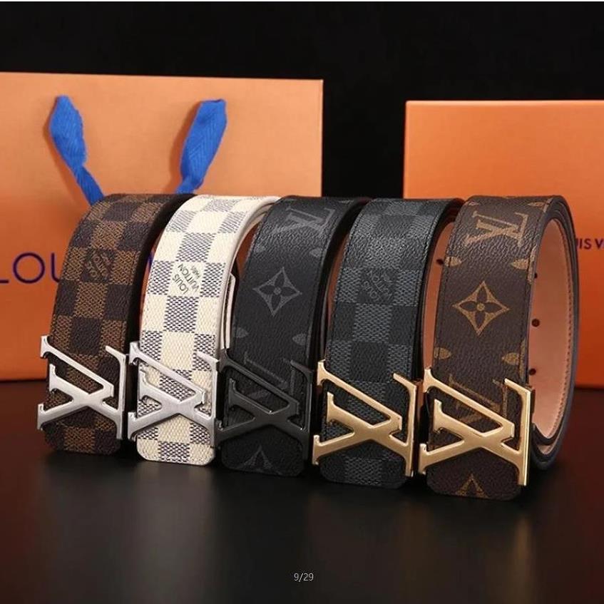 

PV1 Luxury lv designer smooth Buckle Fashion 2022 High quality Genuine Leather Women Louis Vuitton Belts For men gucci Letter Double Big gold classical strap, Customize