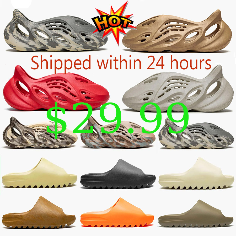 

Foam Yeezzy Slides Shoes Sandal Runner 24 Hours Delivery Eva Mens Slide White Resin Pure Ochre Bone Slipper Runners Men Women Slippers Runner Clog Soot Onyx 36-47, #5