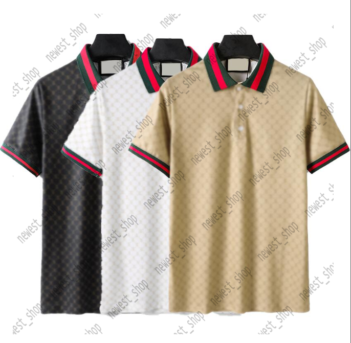 

23ss summer Men designer polo t shirt mens lapel letter print polos short sleeve cotton Collar stripe printing t shirts women Casual tee Asian size M-XXXL