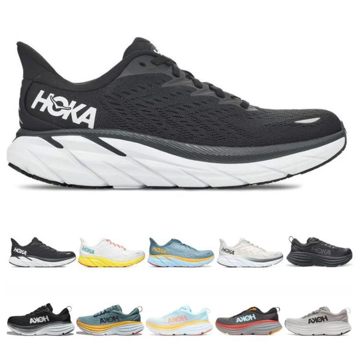 

2023 Running Shoes Hoka Hokas Bondi 8 Mens Womens Black White Grey Walk Trainers Movement Clifton 8s Free People Golden Coast Floral x2 Blue Coral Designer Sneakers