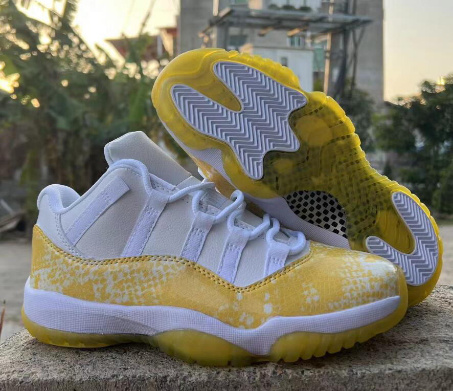 

Shoes Basketball Low 11 Cement Grey Mens Sneakers 11s Yellow Snakeskin Womens Trainers Av2187-140 Ah7860-107 Size 5.5~13, White