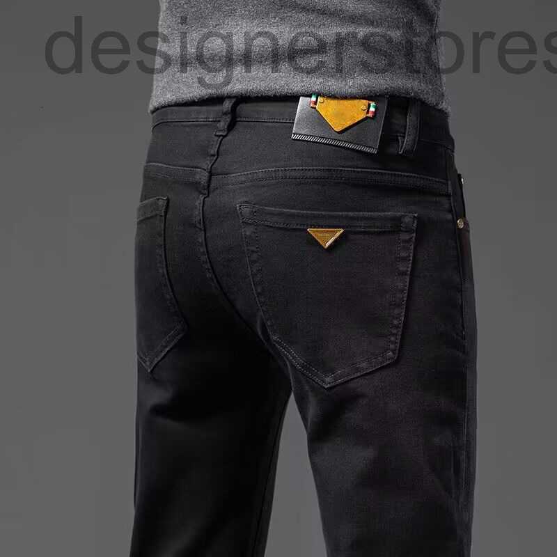 

designer 2023 Spring Autumn Men' Jeans Stretch Denim Slim Jean Man classic Trousers Black Fashion Mens Pants HWMH