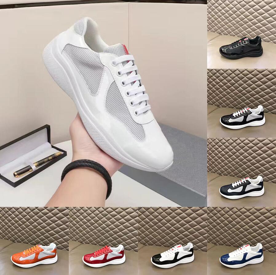 

Men Americas Cup Patent Leather Sneakers Casual Shoes Black Mesh Lace-up Outdoor Runner Trainers Sport Shoe, Color 3