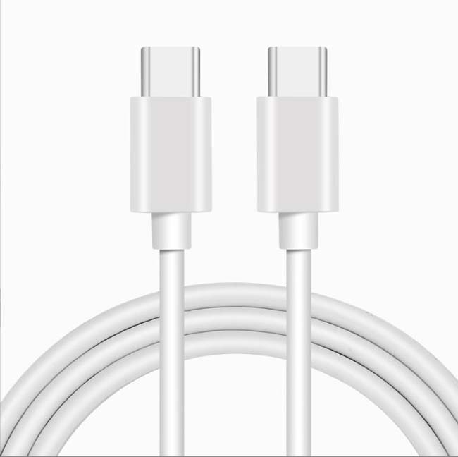 

USB C To Type C Cables PD Fast Charging 18W 20W for Samsung S21 S20 Note 20 Quick Charge 4.0 1m 2m 3ft 6ft Charger Wire, White