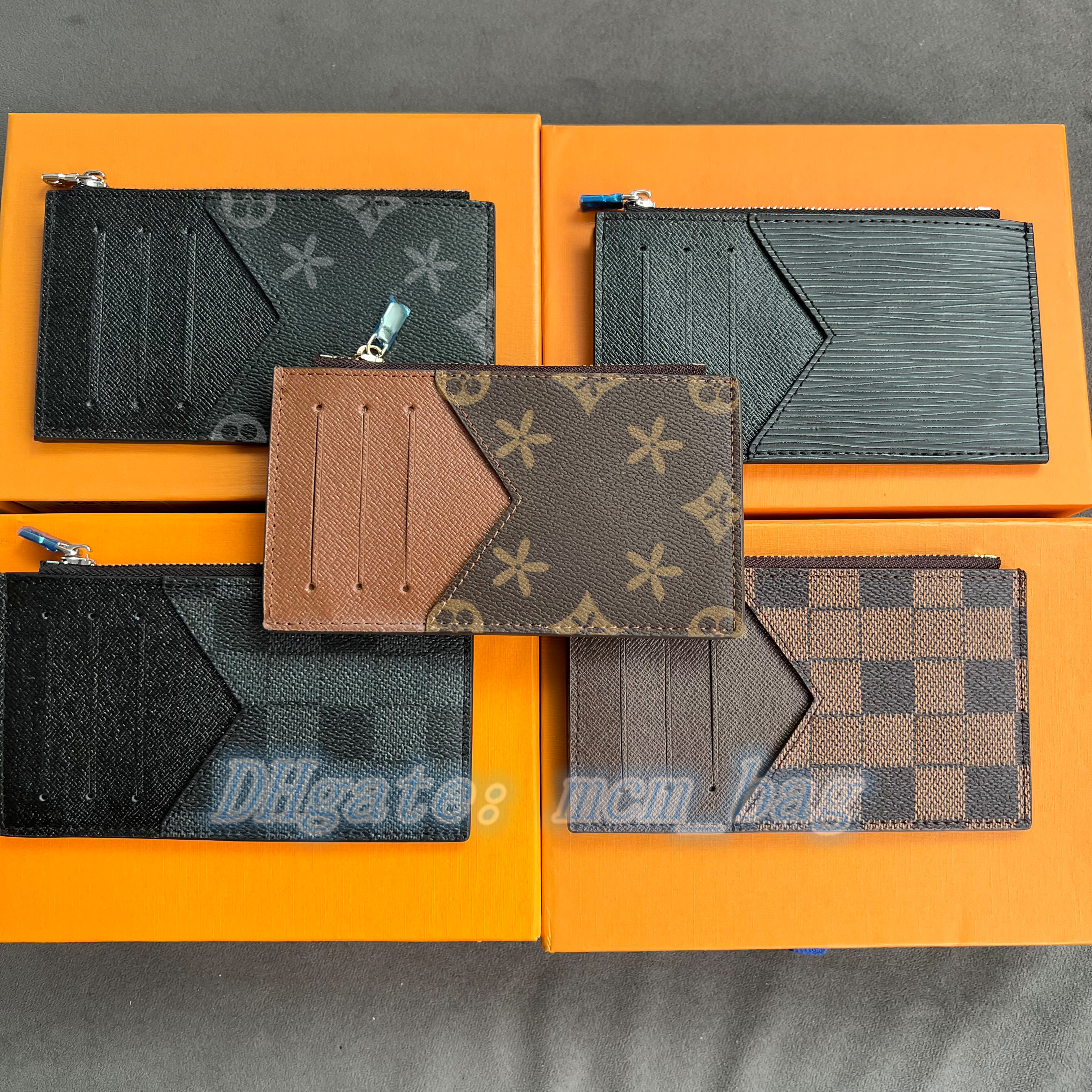 

Card holder M30271 COIN Women's man Genuine Leather slots Holder Luxurys Designers fashion metal Zipper CardHolder Classical pattern long Wallets Key Purse handbag, Taiga