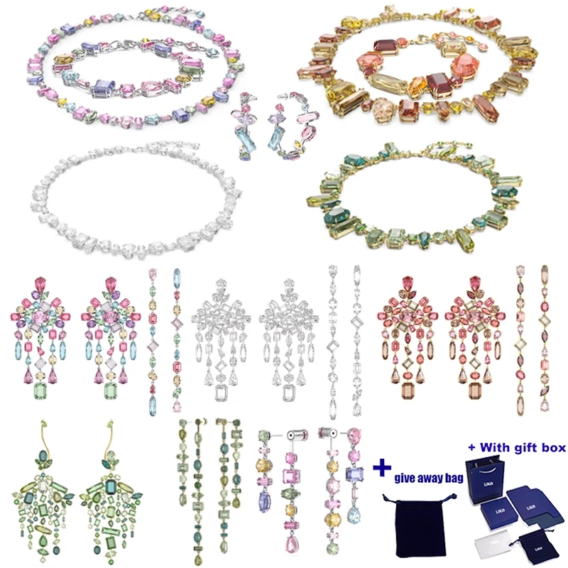 

Fahmi SWA 2023 High Quality Jewelry Set Gema Series Women's Necklace Earring Bracelet, Delivery Gift Box Free Shipping