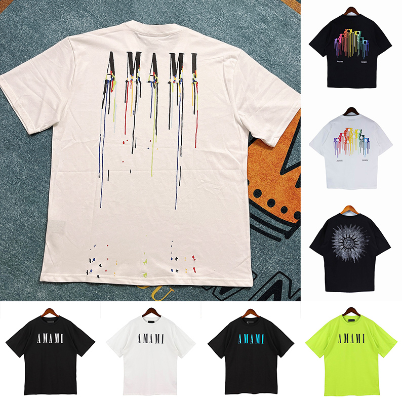 

AMIRl Mens T-Shirts Designers T Shirt Brand Fashion Letter pattern Short Sleeve Tees men Casual Clothes Top Clothing